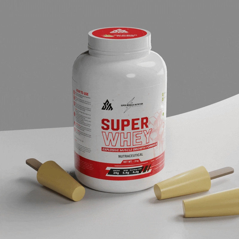 Super Whey Protein Malai Kulfi flavor whey protein powder for muscle growth

Super Muscles Super Whey Protein Malai Kulfi high protein supplement

Malai Kulfi flavored whey protein powder for gym recovery and muscle building

Super Whey Protein Malai Kulfi premium whey protein supplement for athletes

Super Muscles Nutrition Super Whey Protein Malai Kulfi post workout protein powder