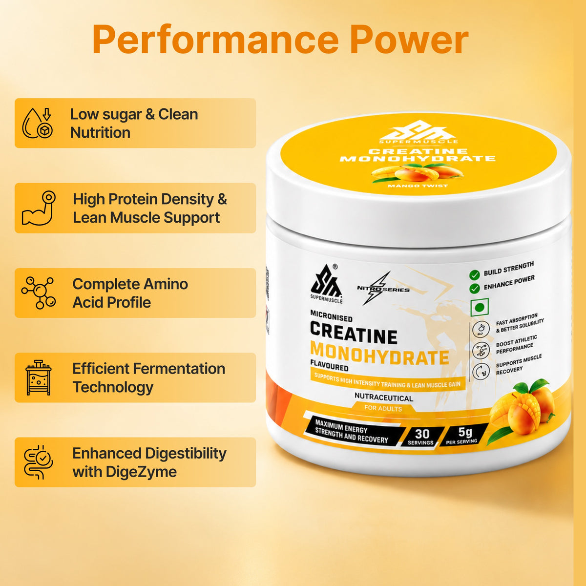 Creatine Monohydrate Mango Fury